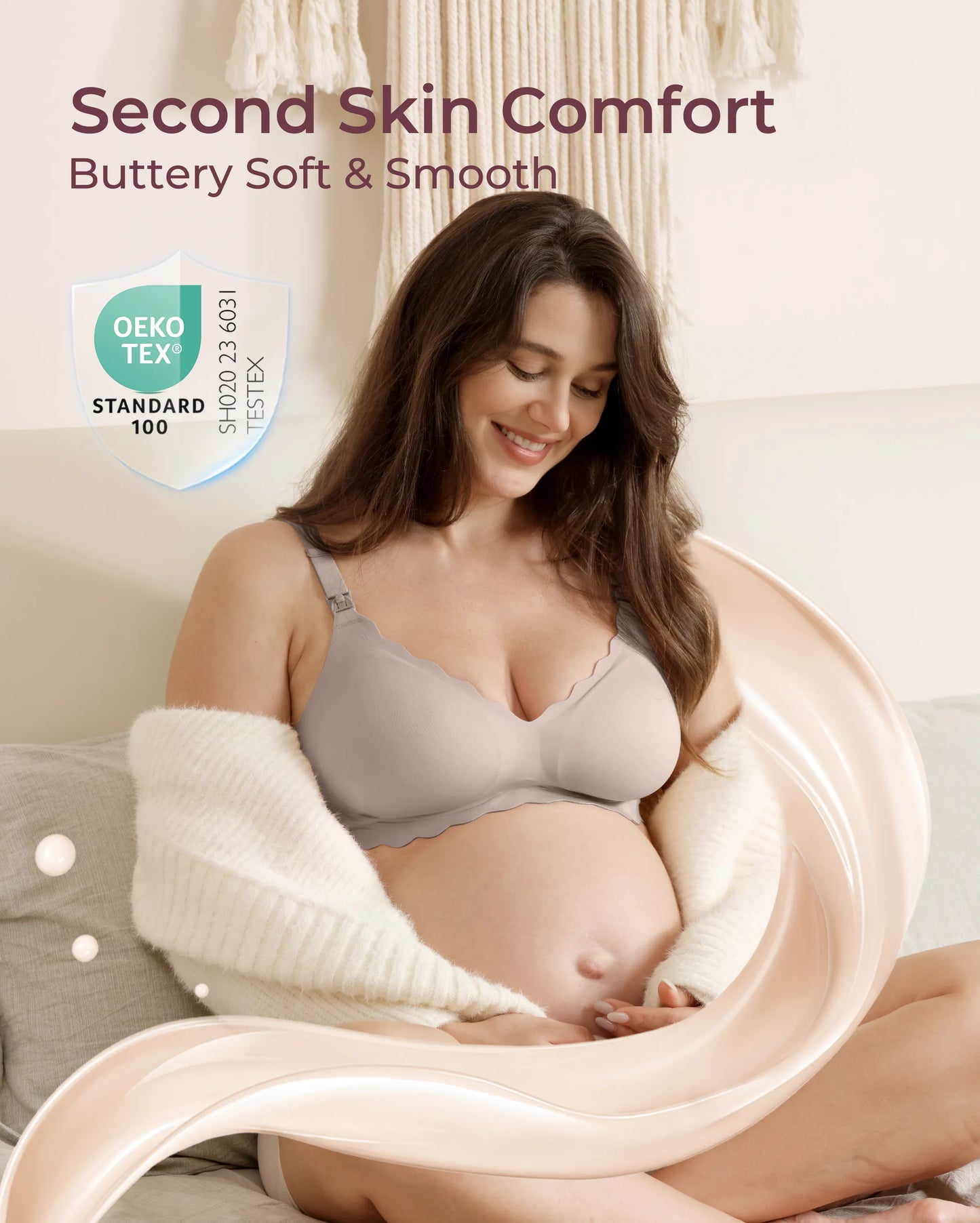 Jelly Strip Seamless Nursing Bra YN46