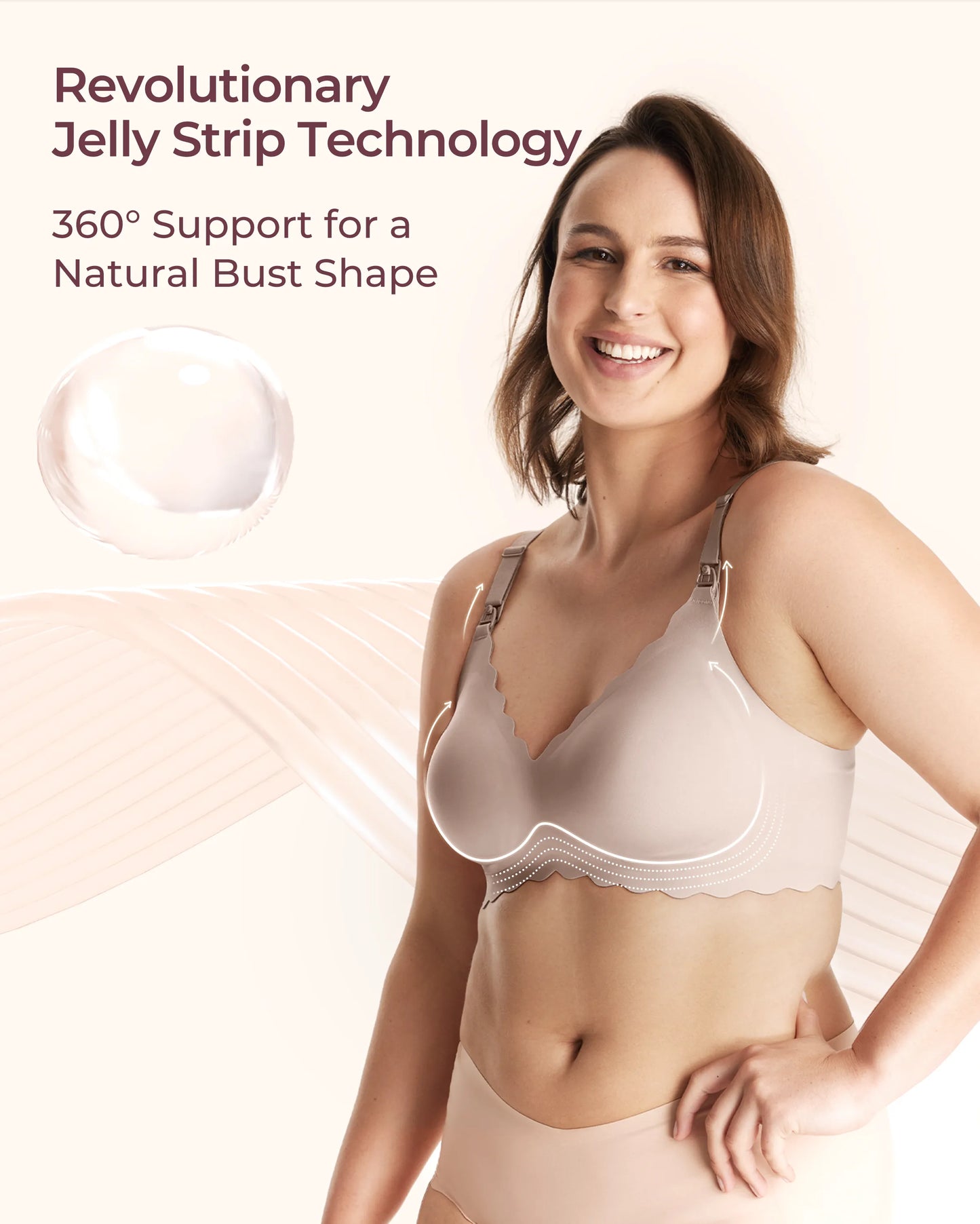 Jelly Strip Seamless Nursing Bra YN46