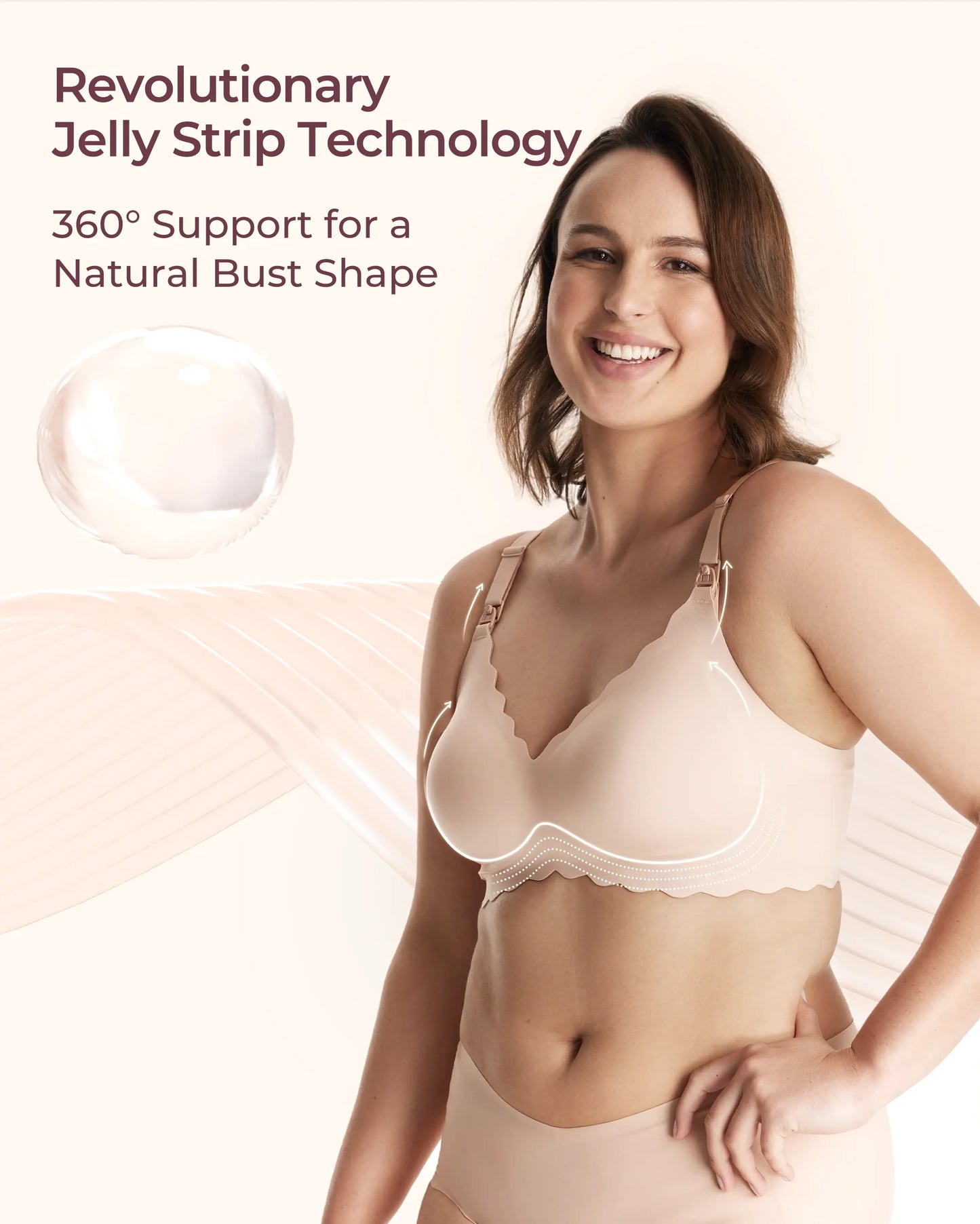 Jelly Strip Seamless Nursing Bra YN46