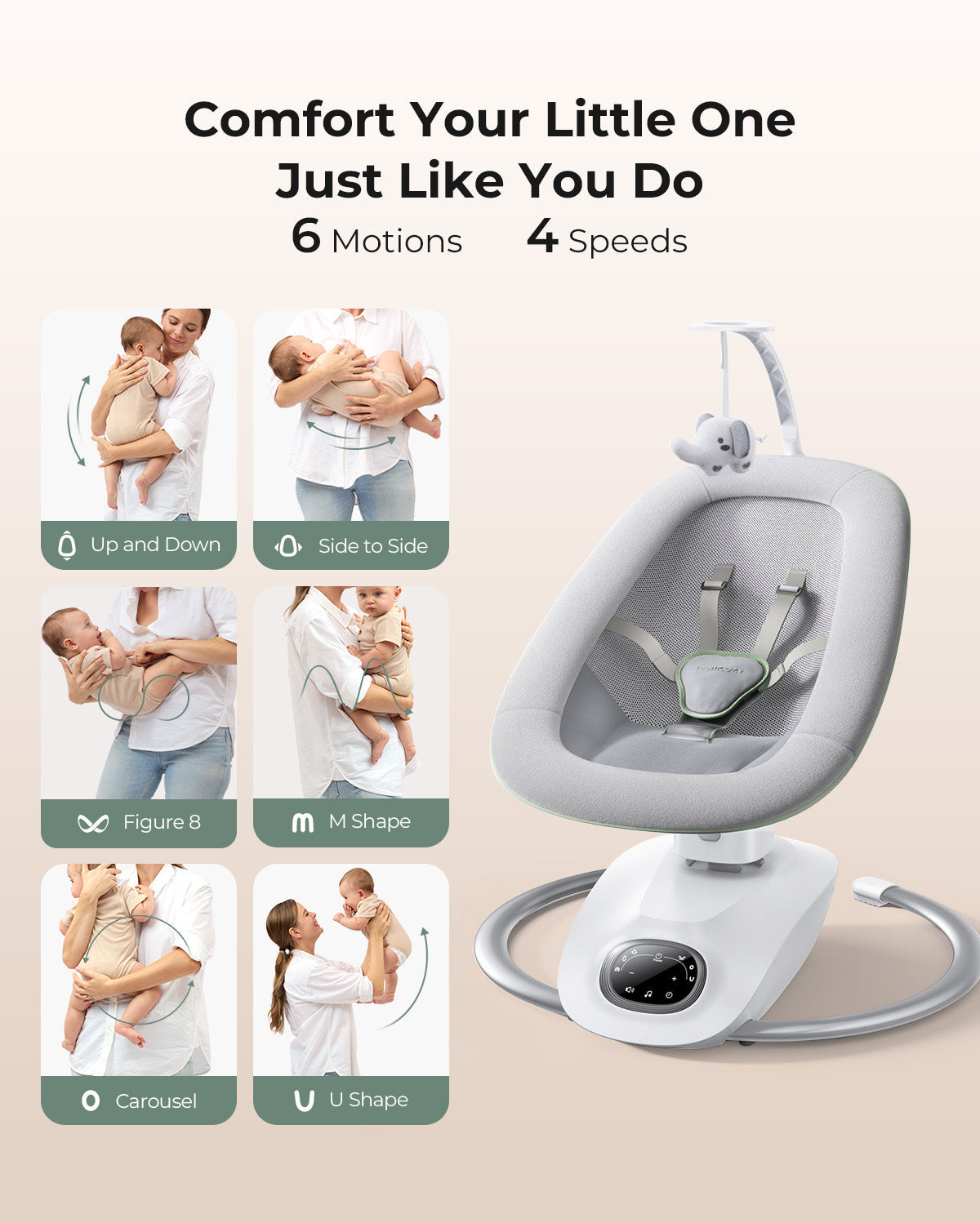 CocoSway 3D-Motion Electric Baby Swing