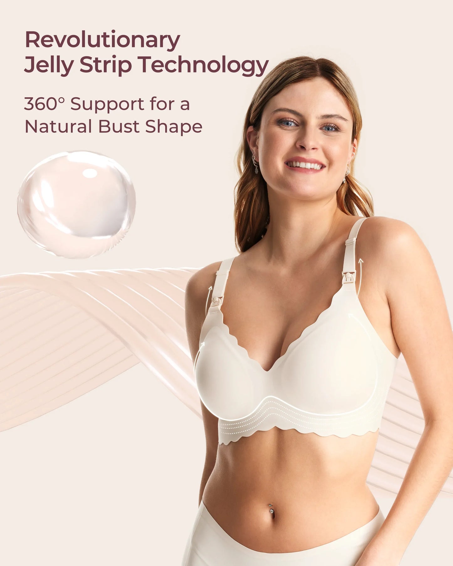 Jelly Strip Seamless Nursing Bra YN46