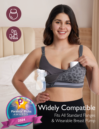 DEX - 4-in-1 Hands Free Seamless Stretch Fabric Pumping Bra-HF022